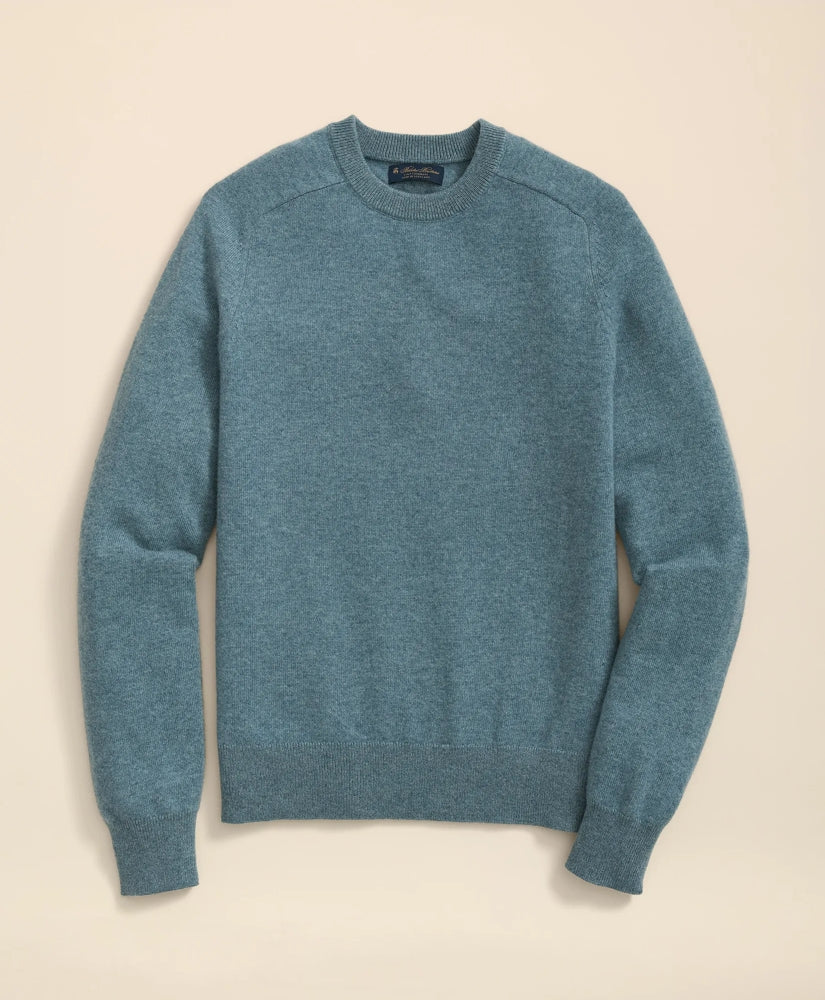 3-Ply Cashmere Crewneck Saddle Shoulder Sweater