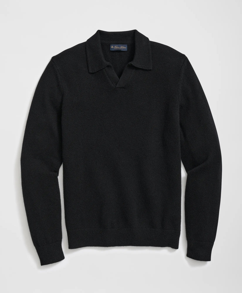 3-Ply Cashmere Jonny Collar Polo Sweater
