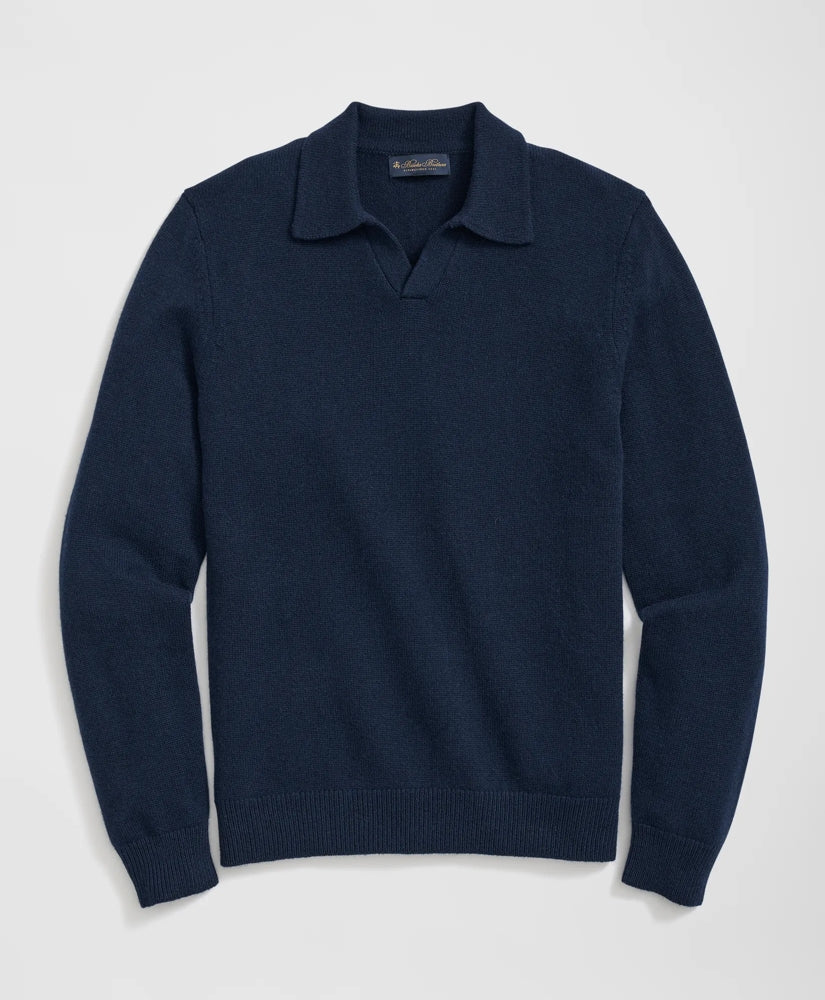 3-Ply Cashmere Jonny Collar Polo Sweater