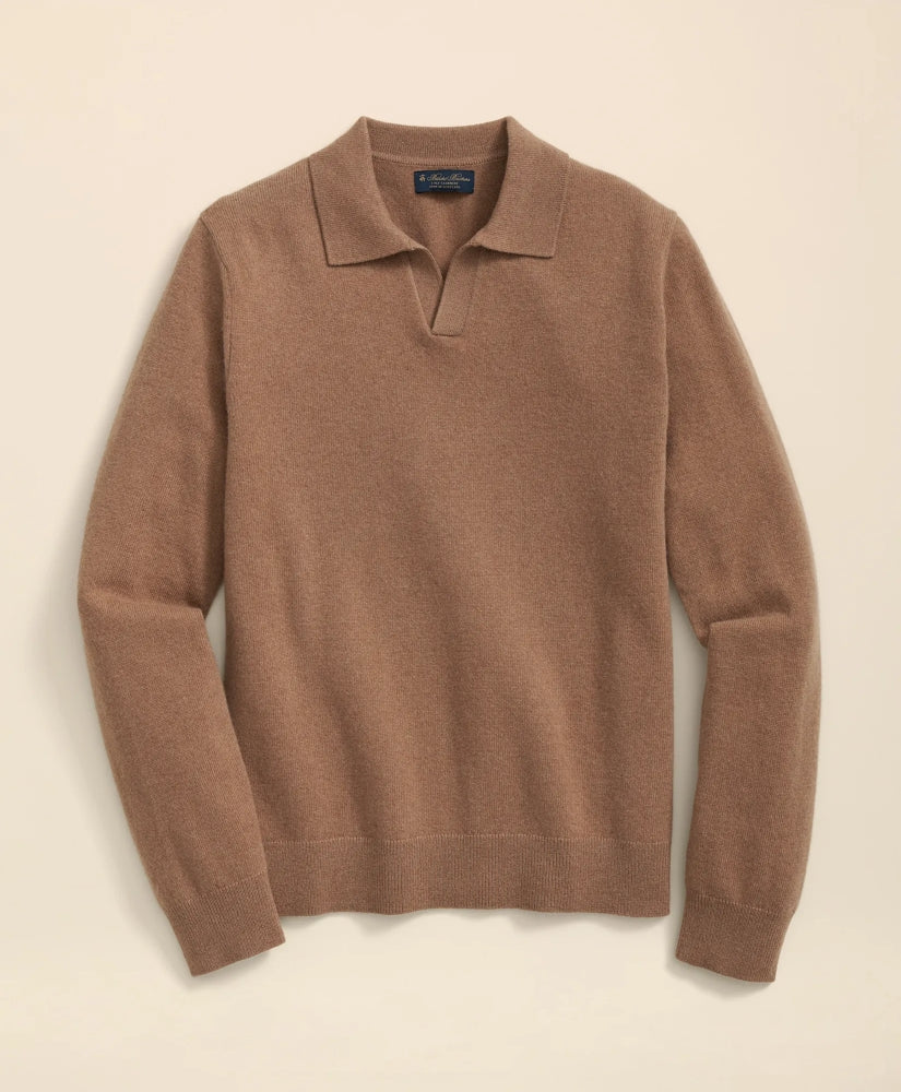 3-Ply Cashmere Jonny Collar Polo Sweater