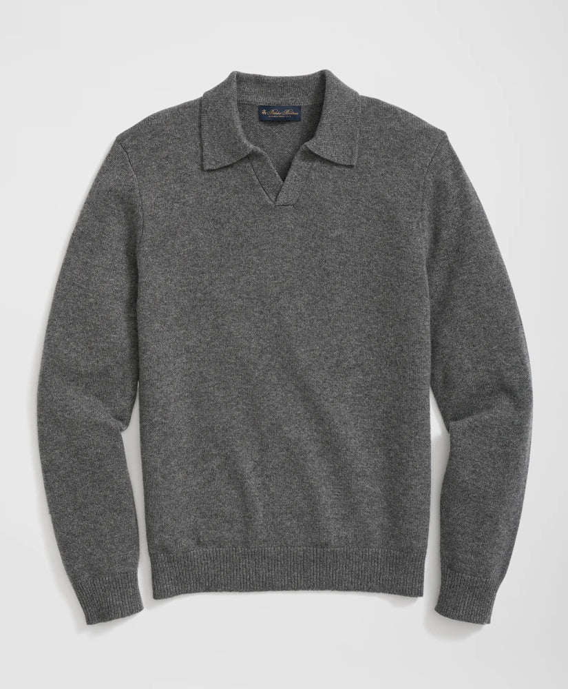 3-Ply Cashmere Jonny Collar Polo Sweater