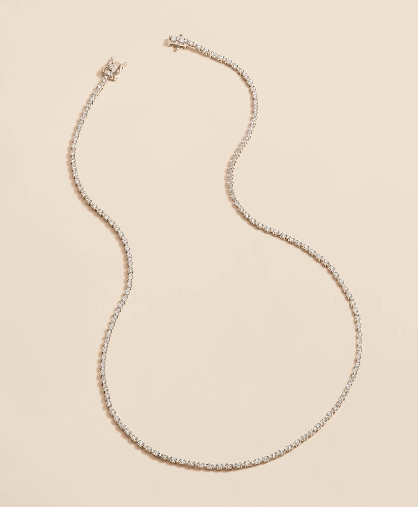5 CT. Lab-Grown Diamond 14k White Gold Tennis Necklace