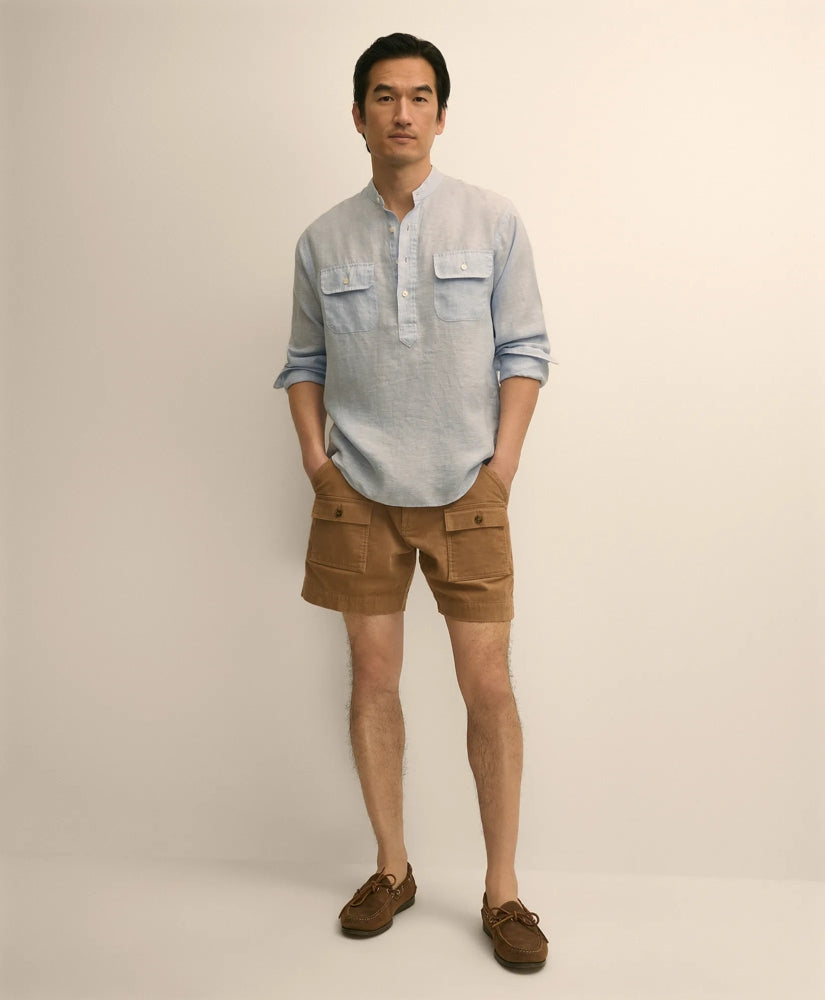 6.5" Cotton Corduroy Camp Shorts