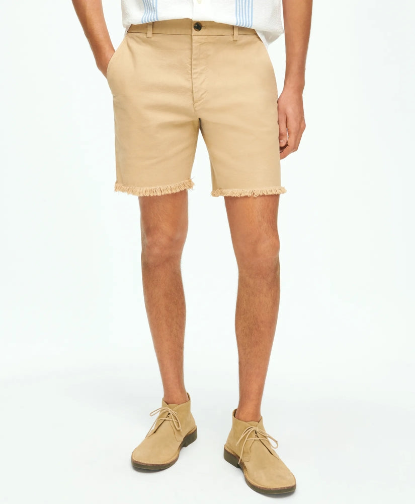 7" Cotton Canvas Cut-Off Shorts