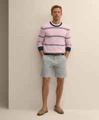 9" Washed Cotton Seersucker Shorts