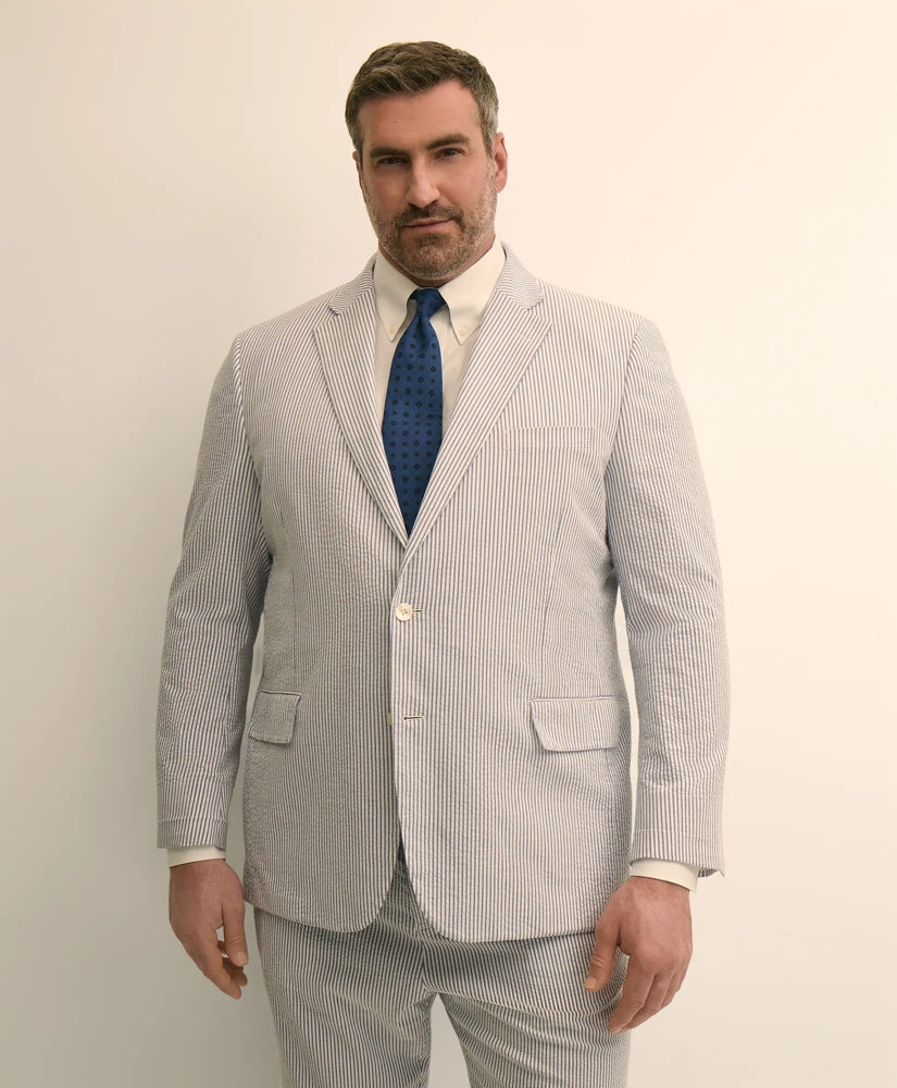 Big & Tall Cotton Seersucker Sport Coat