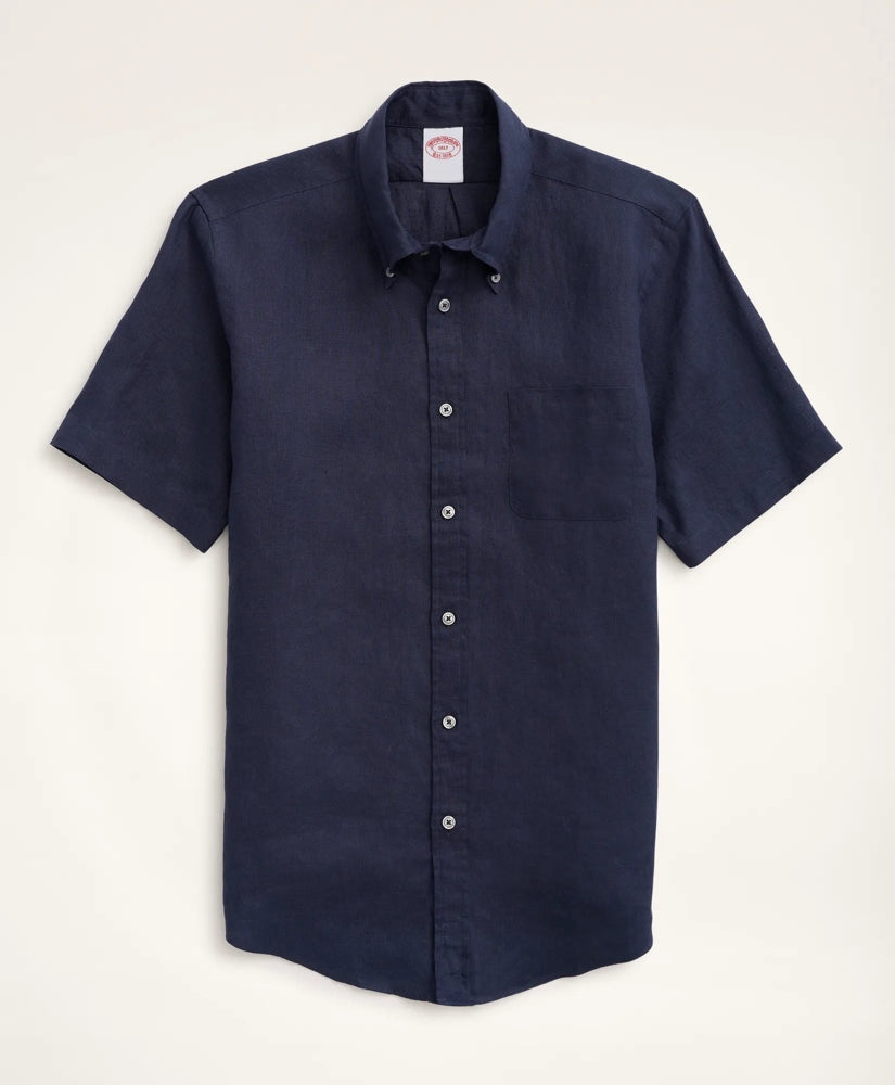 Big & Tall Sport Shirt,  Short-Sleeve Irish Linen