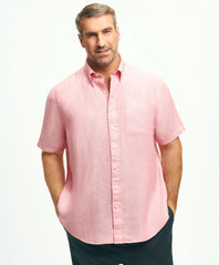 Big & Tall Sport Shirt,  Short-Sleeve Irish Linen