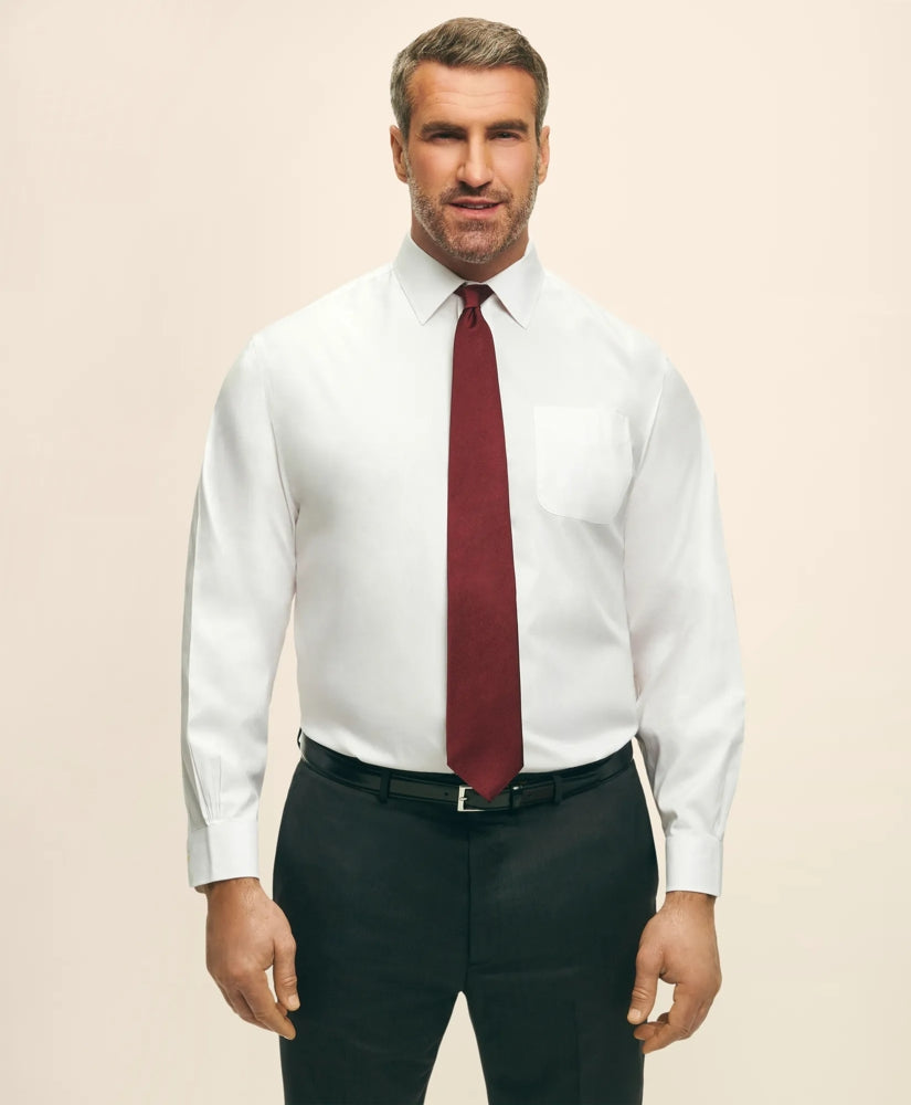 Big & Tall Stretch Dress Shirt, Non-Iron Pinpoint Spread Collar