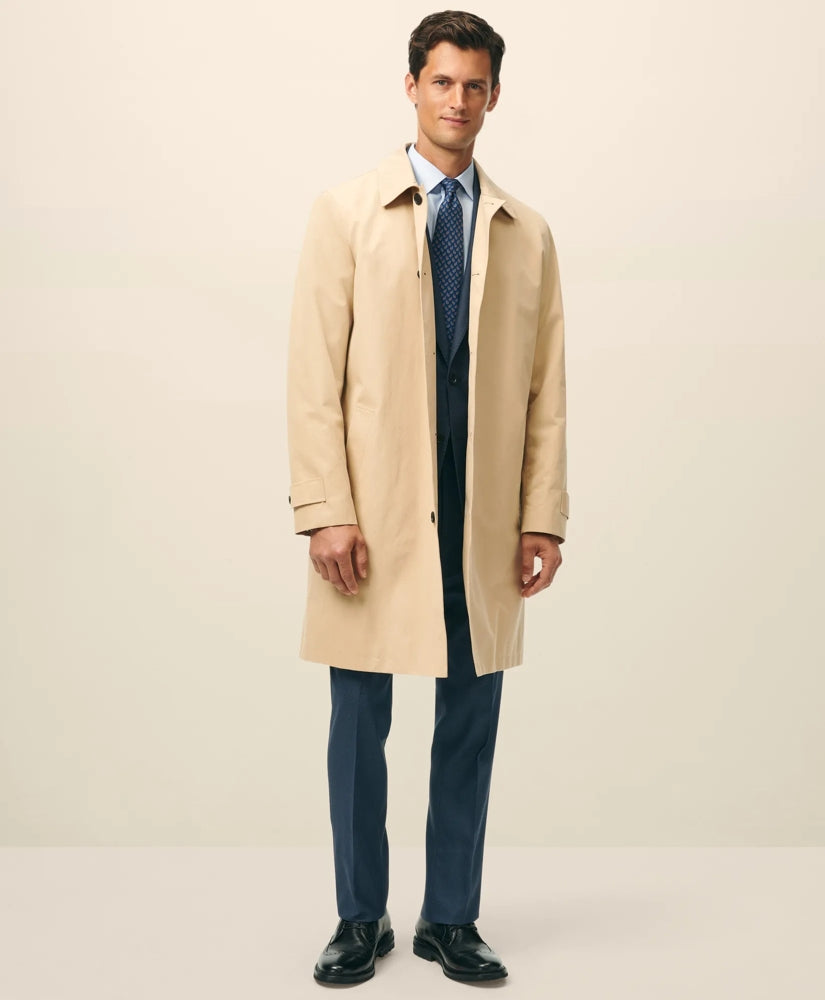 Bonded Cotton Top Coat with Removable Liner in Black Watch