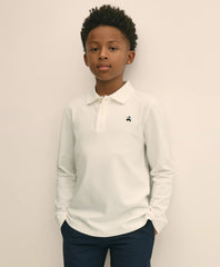 Boys Cotton-Blend Pique Polo Shirt