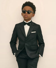 Boys Junior Stretch Wool Tuxedo Jacket