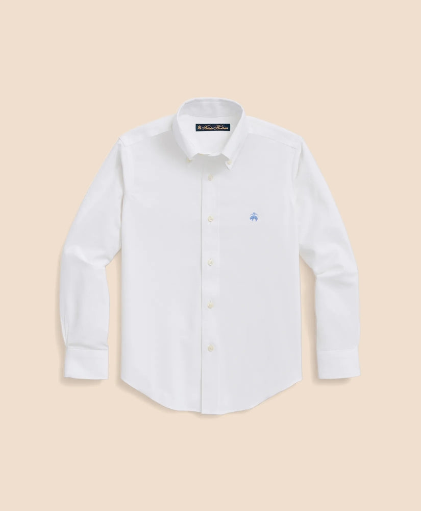Boys Non-Iron Stretch Cotton Oxford Sport Shirt