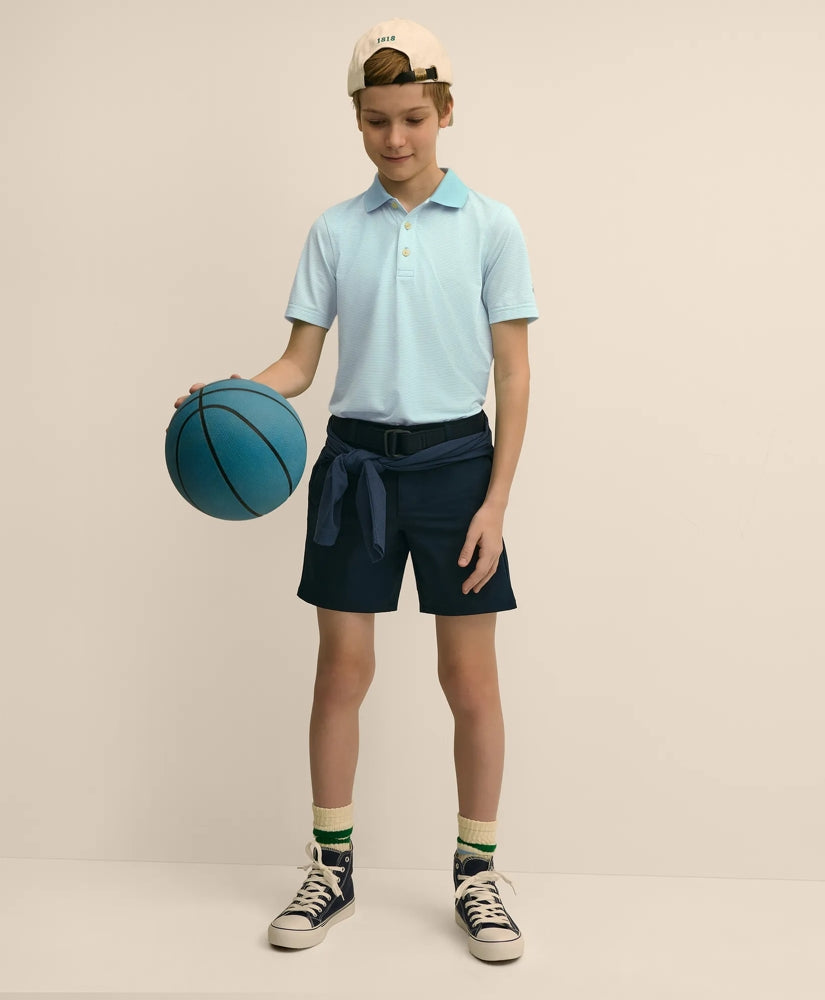 Boys Performance Series Micro-Stripe Polo