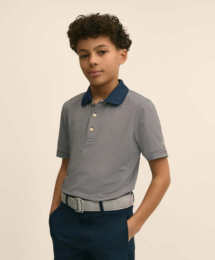 Boys Performance Series Micro-Stripe Polo