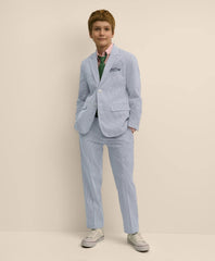 Boys Prep Stretch Cotton Seersucker Suit Pants