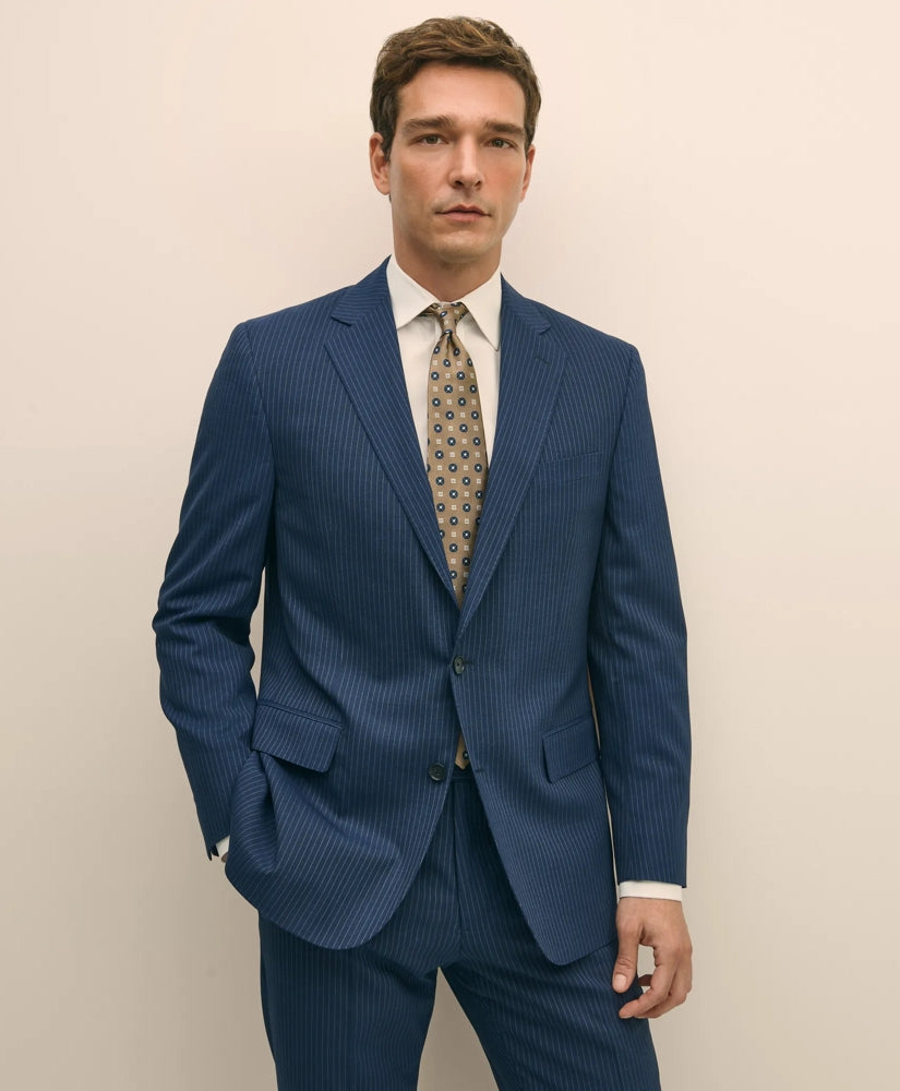 Brooks Brothers Explorer Collection Classic Fit Wool Pinstripe Suit Jacket