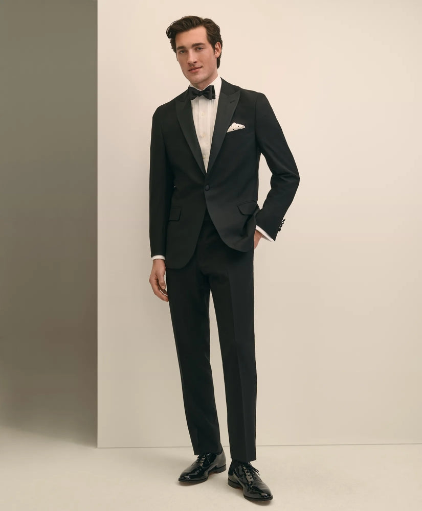 Brooks Brothers Explorer Collection Classic Fit Wool Tuxedo Pants