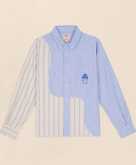 Brooks Brothers x Brain Dead Cotton Blend Embroidered Oxford Button-Down Collar, Striped Sport Shirt
