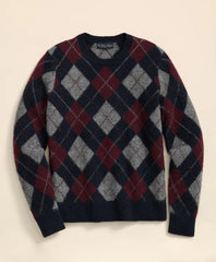 Brushed Wool Argyle Sweater