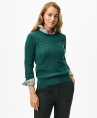 Cashmere Cable Crewneck Sweater