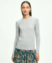 Cashmere Cable Crewneck Sweater
