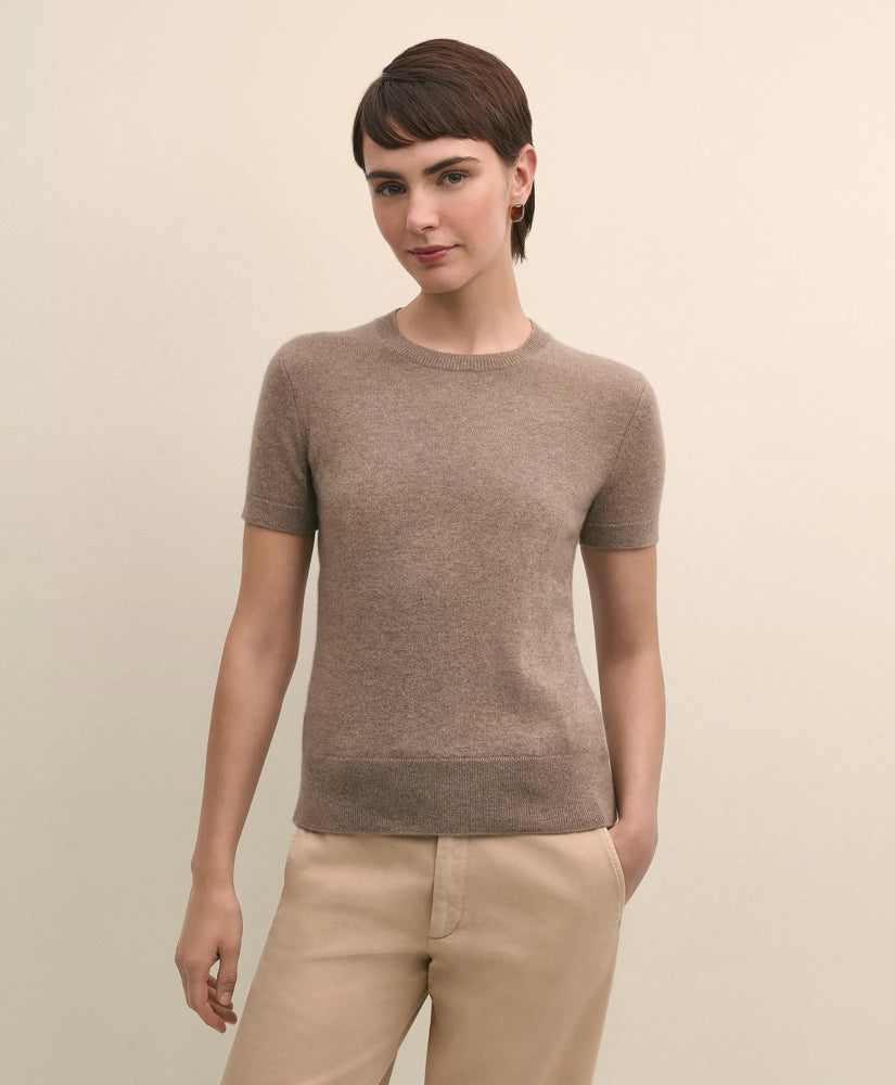 Cashmere Short-Sleeve Shell