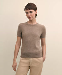 Cashmere Short-Sleeve Shell