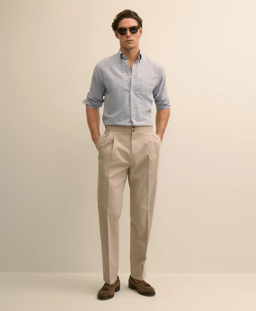 Classic Fit Cotton Blend Side-Tab Dress Pants