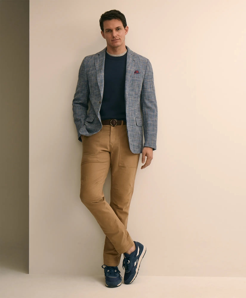 Classic Fit Cotton-Linen-Wool Hopsack Sport Coat