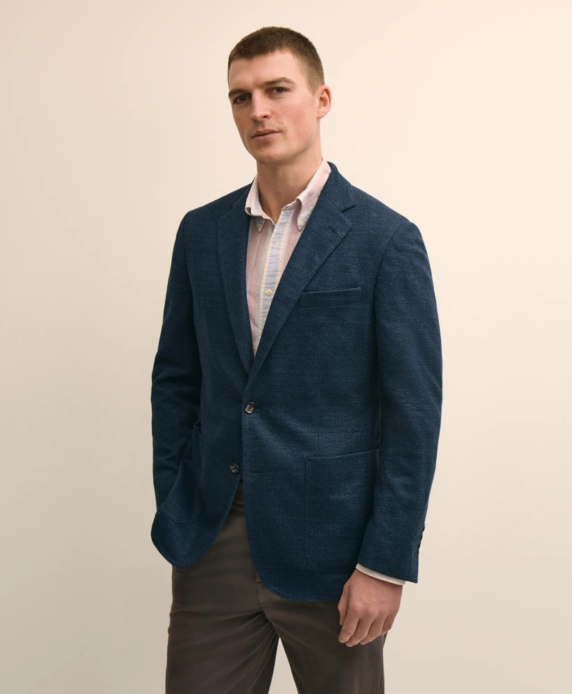 Classic Fit Linen-Cotton Knit Sport Coat