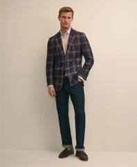 Classic Fit Linen-Silk-Cotton Check 1818 Sport Coat