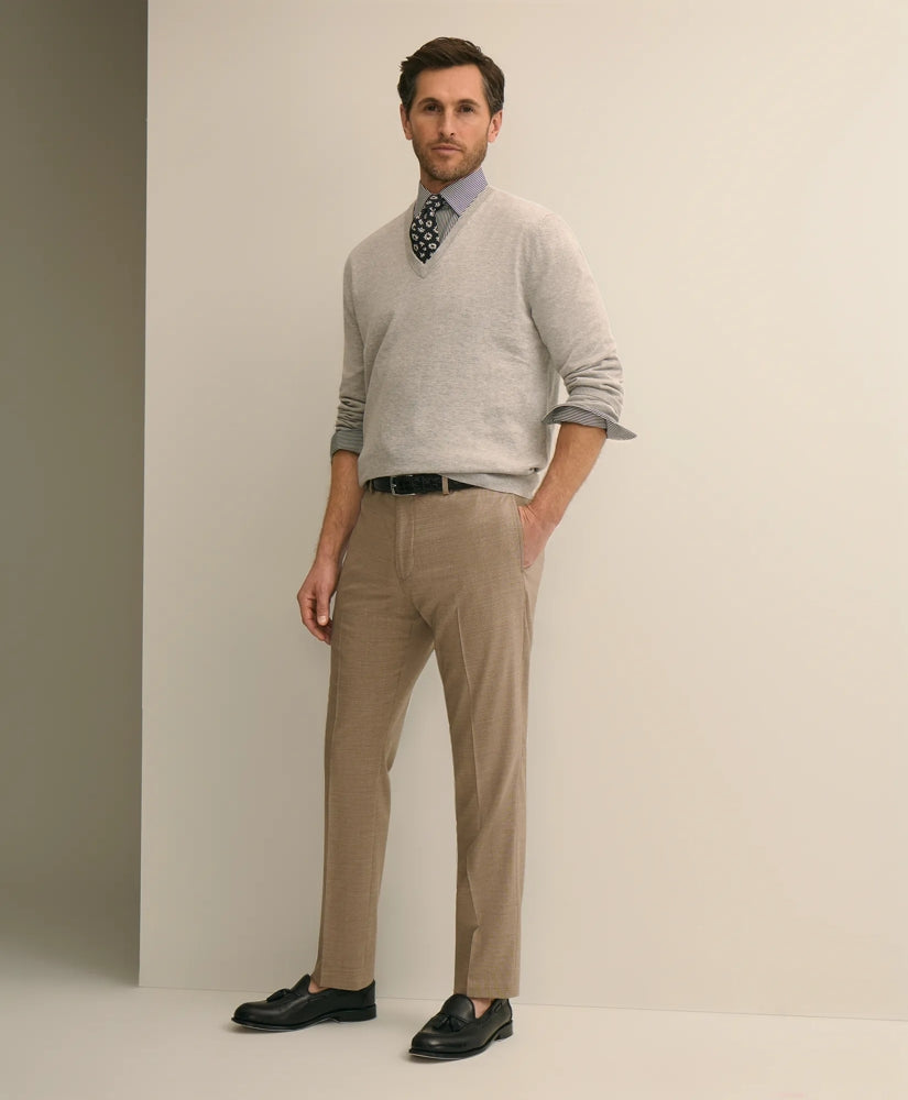 Classic Fit Wool Blend Plain Front 1818 Trousers