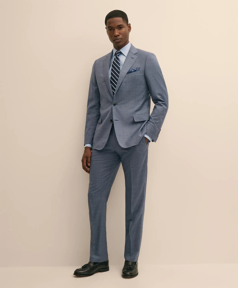 Classic Fit Wool Mini-Houndstooth 1818 Suit