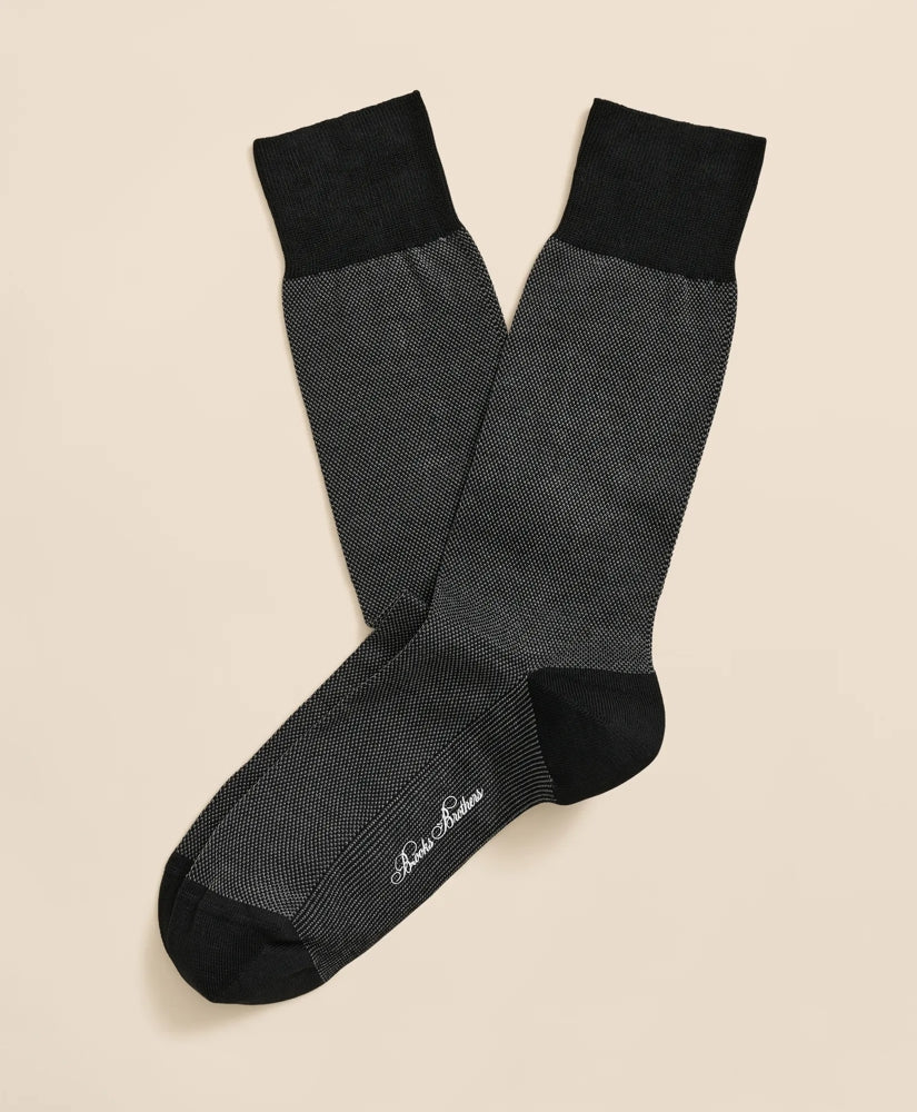 Cotton-Blend Birdseye Socks