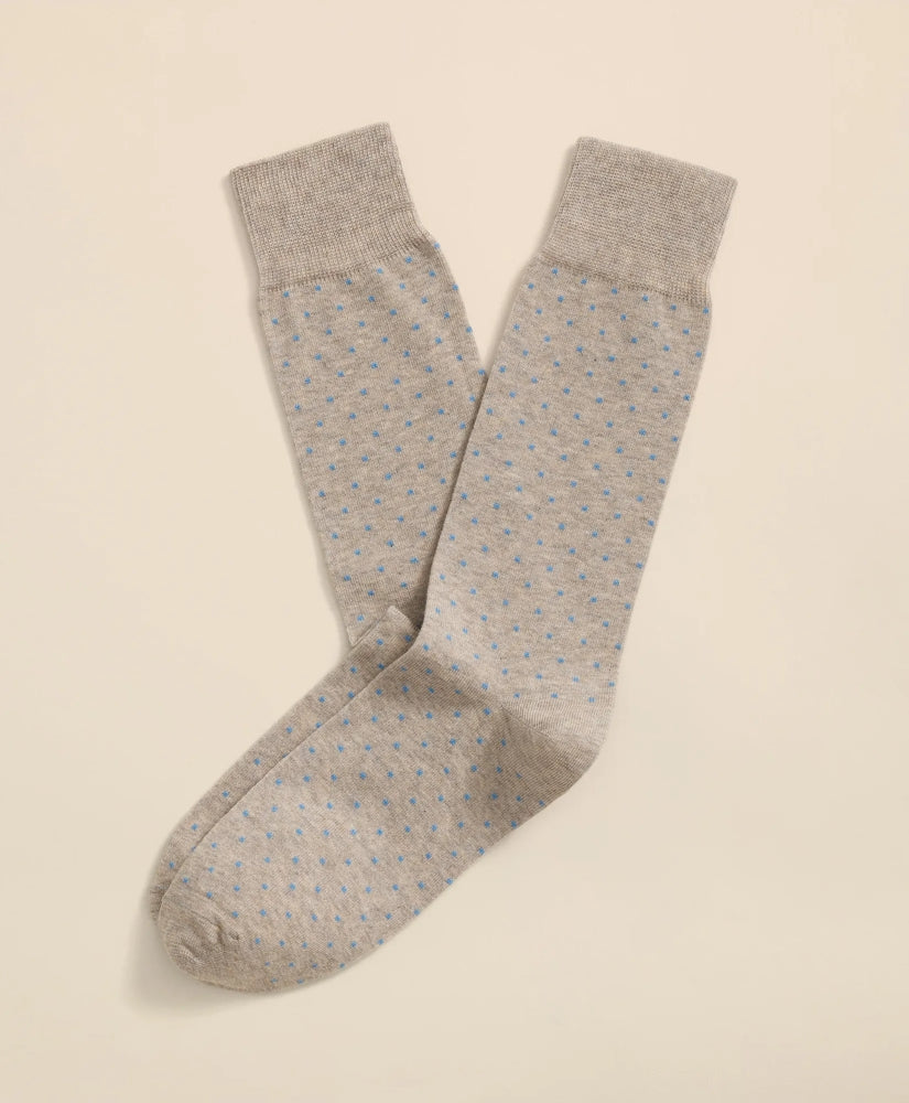 Cotton-Blend Mini-Dot Socks