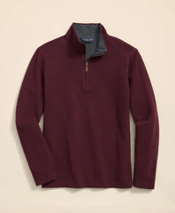Cotton Blend Pique Quarter-Zip