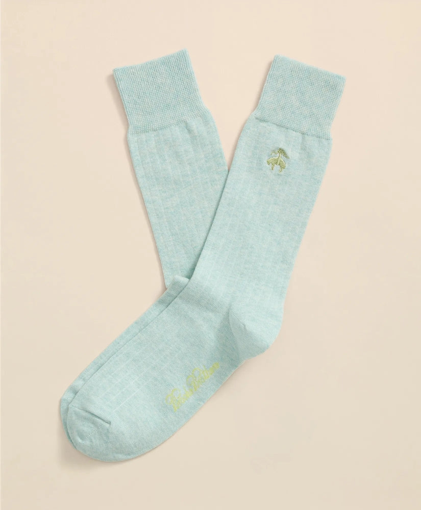 Cotton Blend Ribbed Socks