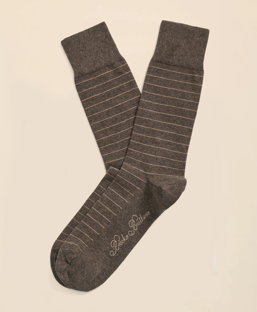 Cotton Blend Striped Socks