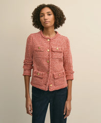 Cotton Blend Tweed Jacket