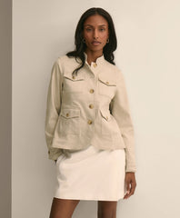 Cotton Blend Twill Jacket