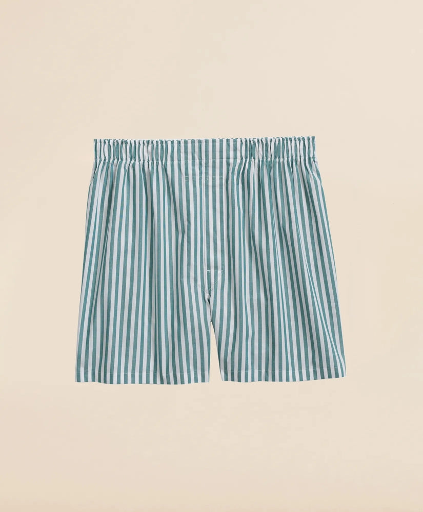 Cotton Broadcloth Butcher-Stripe Boxers