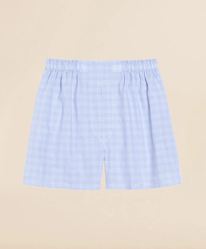 Cotton Broadcloth Glen Plaid Boxers
