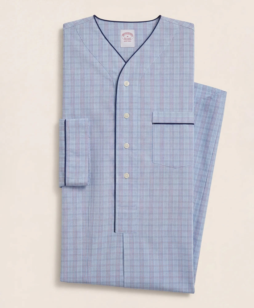 Cotton Broadcloth Glen Plaid Nightshirt