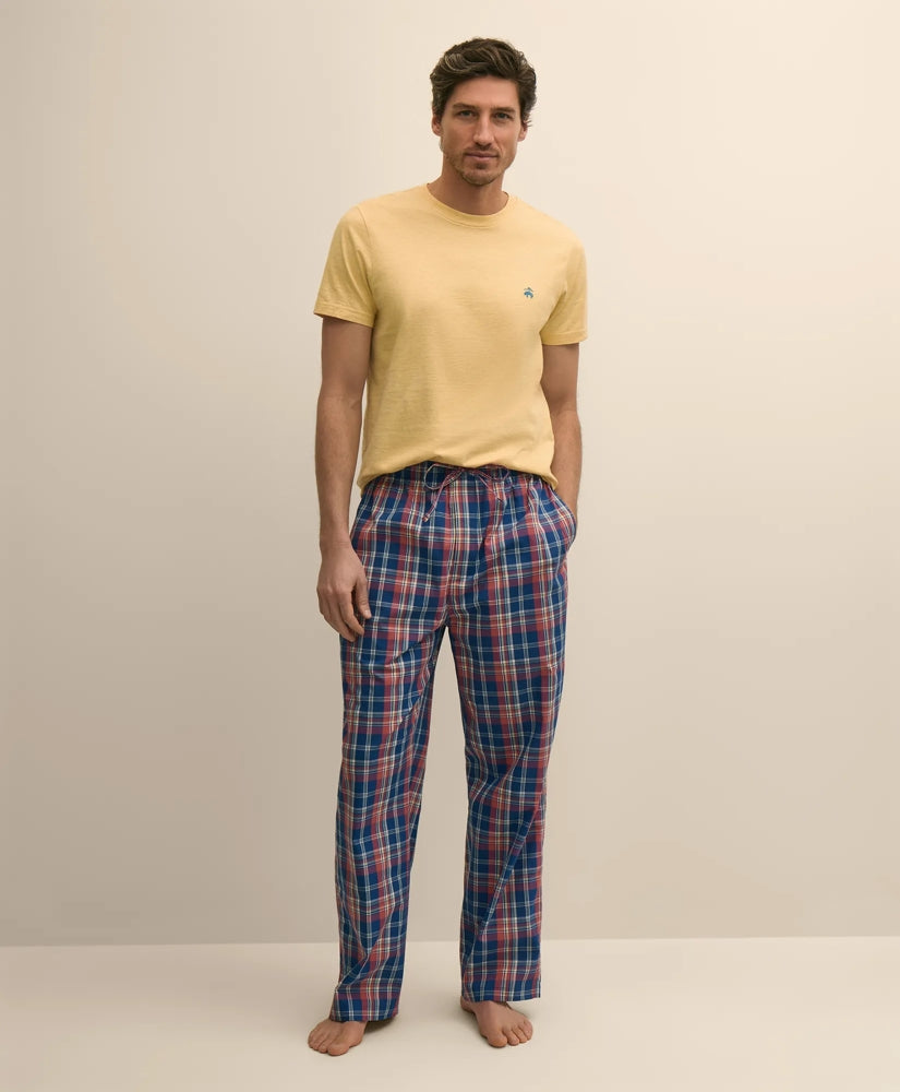Cotton Broadcloth Madras Lounge Pants
