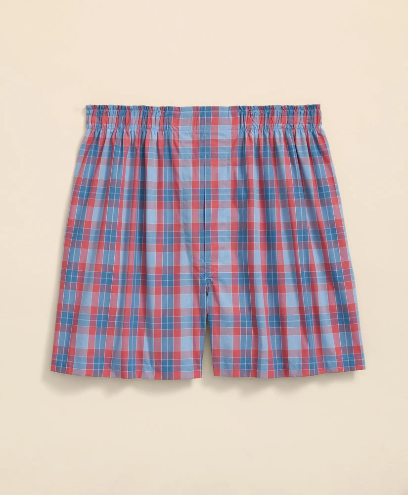 Cotton Broadcloth Check Boxers