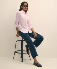 Cotton Corduroy Wide Leg Cropped Pants