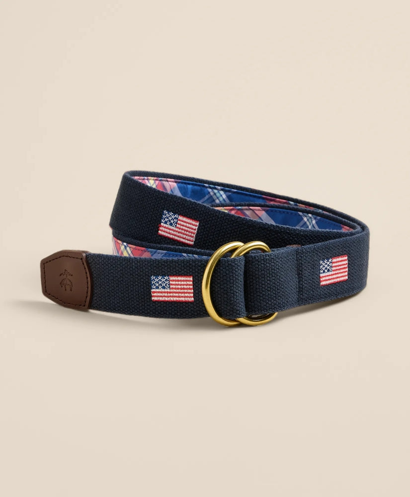 Cotton Flag Embroidered Belt