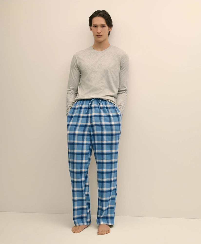 Cotton Flannel Plaid Lounge Pants