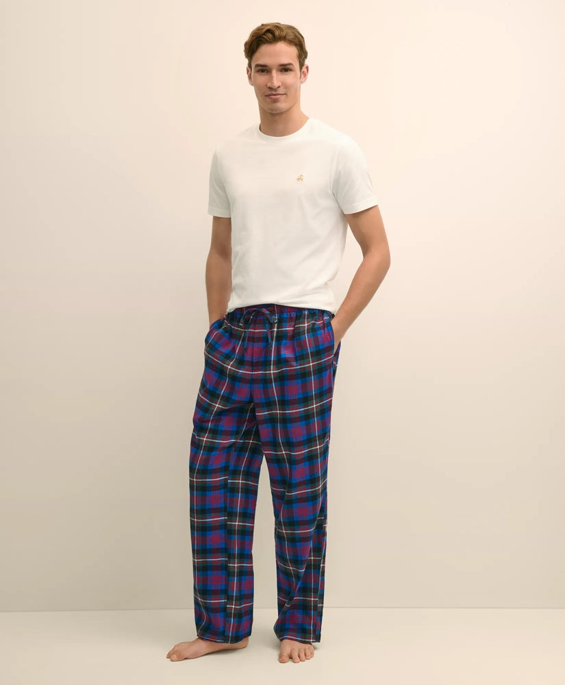 Cotton Flannel Plaid Lounge Pants